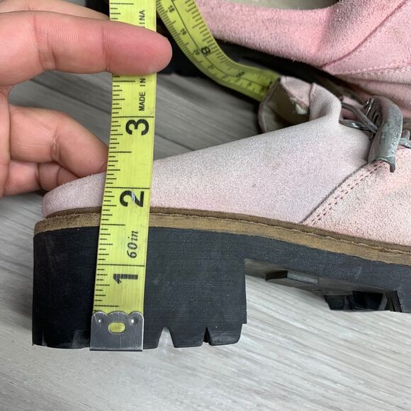 GEIER WALLY AUSTRIA Women’s 6-6.5 EU 37 US Suede Leather Mules Slides Clogs Pink - Picture 10 of 12